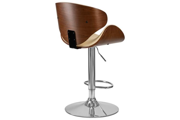 Набор 2 шт Стул барный DOBRIN KARTER, коричневое дерево, кремовый-4