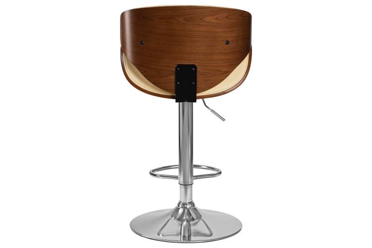 Набор 2 шт Стул барный DOBRIN KARTER, коричневое дерево, кремовый-5