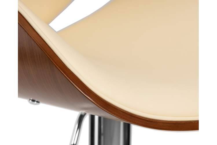 Набор 2 шт Стул барный DOBRIN KARTER, коричневое дерево, кремовый-7