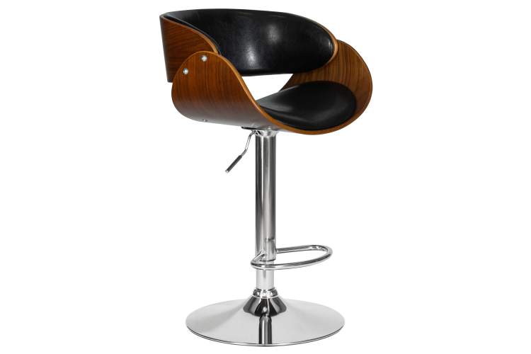 Набор 2 шт Стул барный DOBRIN JOHN, цвет сиденья черный глянец PU ABD 002-2