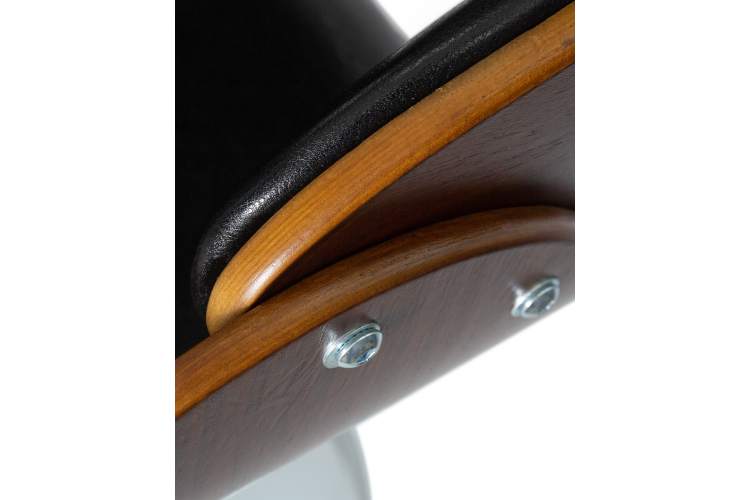 Набор 2 шт Стул барный DOBRIN JOHN, цвет сиденья черный глянец PU ABD 002-8