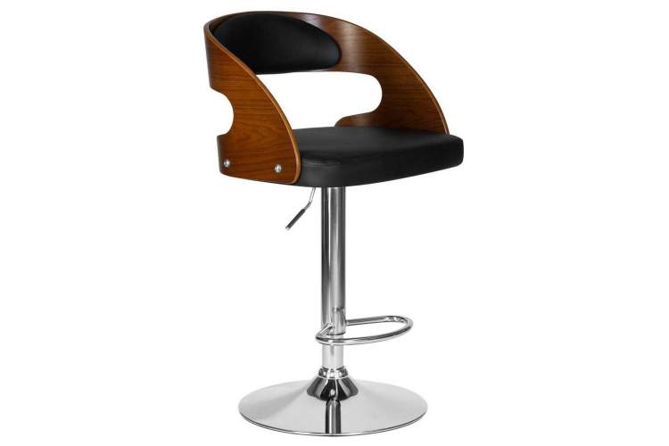 Стул барный DOBRIN NICK, цвет черный PU ABA 001-1