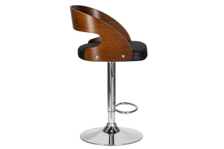 Стул барный DOBRIN NICK, цвет черный PU ABA 001-2