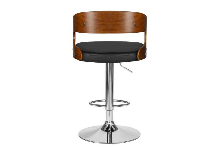 Стул барный DOBRIN NICK, цвет черный PU ABA 001-4