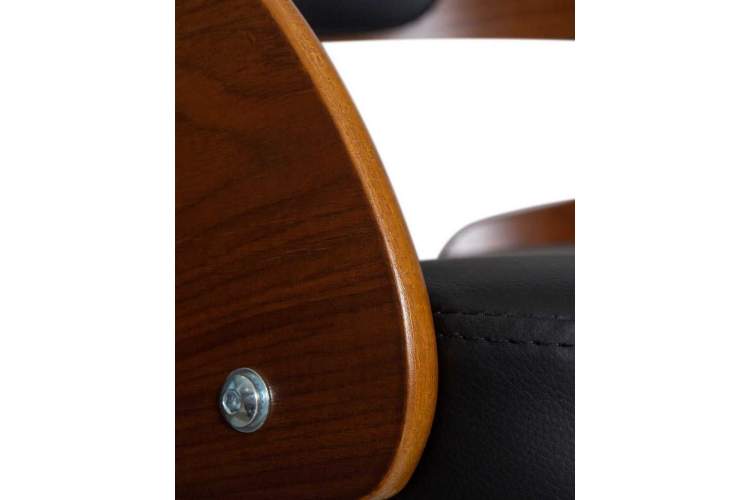 Стул барный DOBRIN NICK, цвет черный PU ABA 001-7