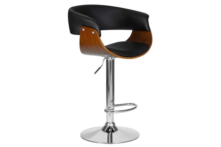 Набор 2 шт Стул барный DOBRIN OSTIN, цвет черный PU ABA 001-2