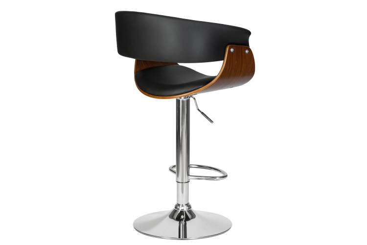 Набор 2 шт Стул барный DOBRIN OSTIN, цвет черный PU ABA 001-4