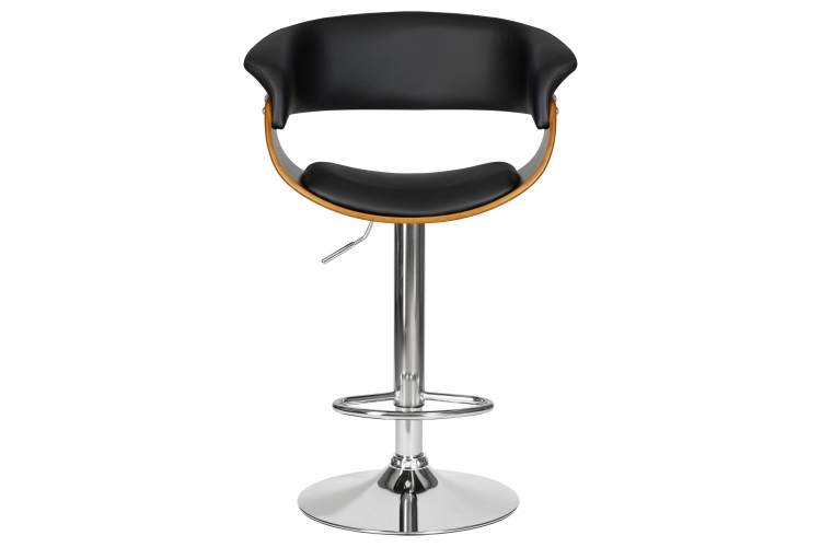 Набор 2 шт Стул барный DOBRIN OSTIN, цвет черный PU ABA 001-6