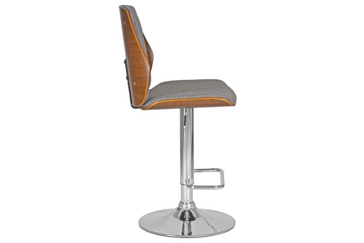 Набор 2 шт Стул барный DOBRIN PETER, серая ткань AAA 001-3