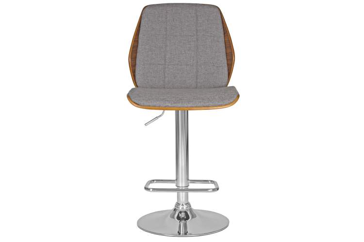 Набор 2 шт Стул барный DOBRIN PETER, серая ткань AAA 001-6