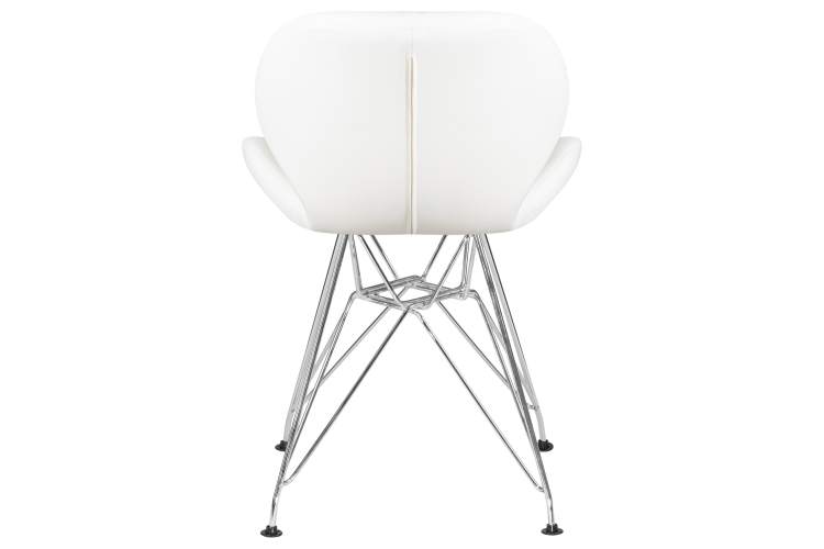 Набор 2 шт Стул обеденный DOBRIN BUTTERFLY CHROME, ножки хром, цвет белый-5
