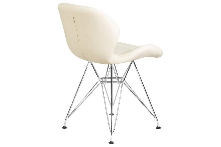 Набор 4 шт Стул обеденный DOBRIN BUTTERFLY CHROME, ножки хром, цвет кремовый-4