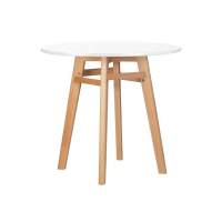 Стол обеденный ALBERT'80, белая столешница, основание светлый бук