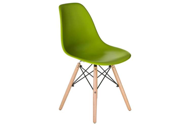 Стул обеденный LMZL-PP623, ножки светлый бук, цвет сиденья салатовый-1