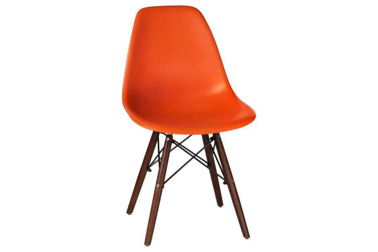 Стул обеденный LMZL-PP623, ножки тёмный бук, цвет сиденья оранжевый