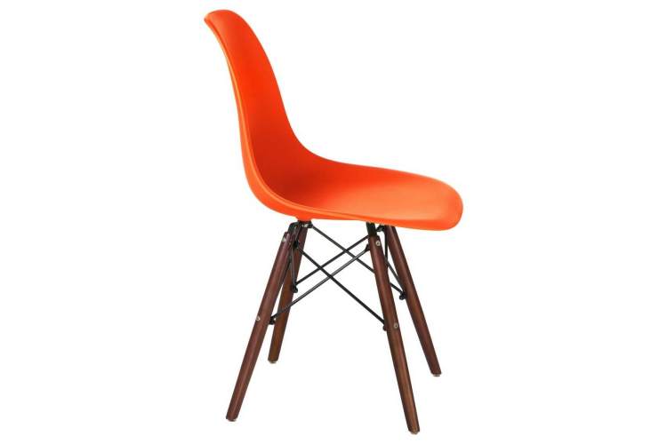 Стул обеденный LMZL-PP623, ножки тёмный бук, цвет сиденья оранжевый-2