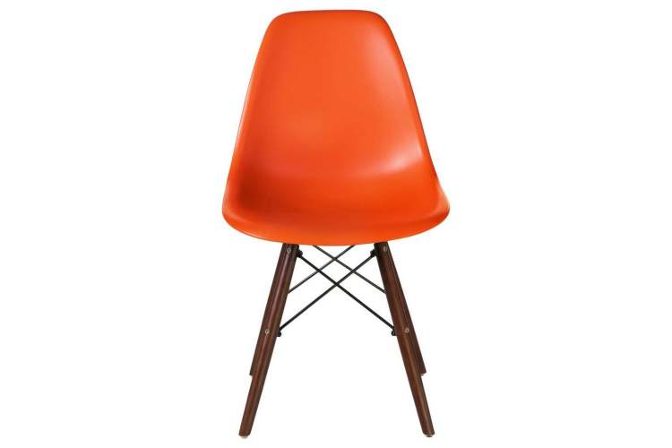 Стул обеденный LMZL-PP623, ножки тёмный бук, цвет сиденья оранжевый-5