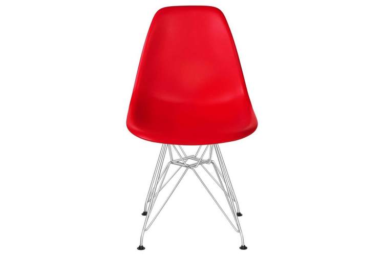 Стул обеденный DOBRIN DSR, ножки хром, цвет красный (R-02)-5