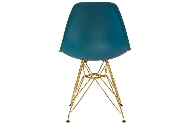 Набор 4 шт Стул обеденный DOBRIN DSR, ножки золотые, цвет морской волны (G-05)-5