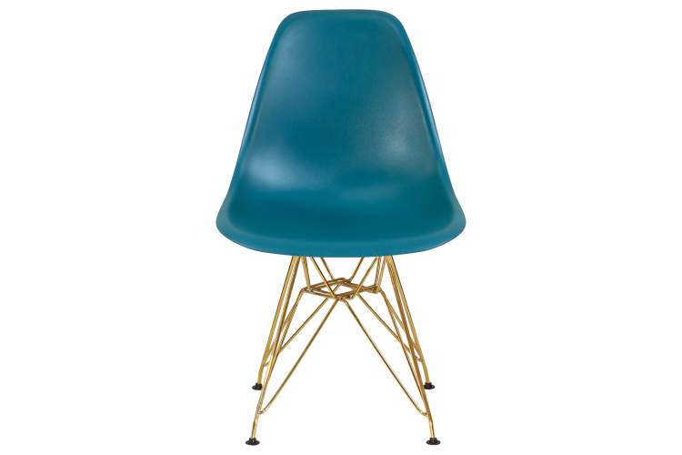 Набор 4 шт Стул обеденный DOBRIN DSR, ножки золотые, цвет морской волны (G-05)-6