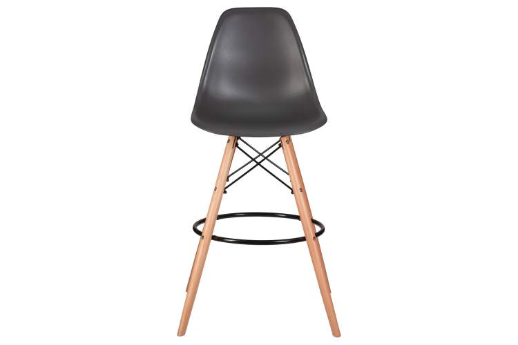 Набор 2 шт Стул барный DOBRIN DSW BAR, ножки светлый бук, цвет тёмно-серый (GR-04)-6