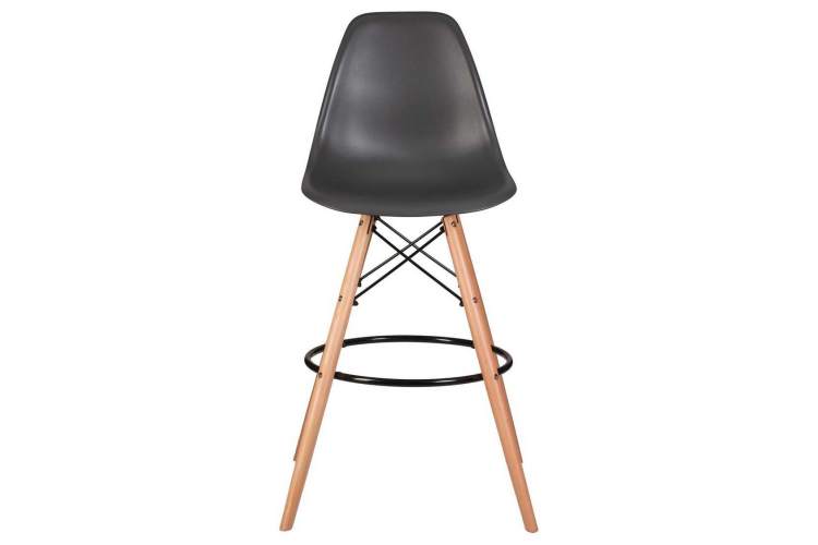 Стул барный DOBRIN DSW BAR, ножки светлый бук, цвет тёмно-серый (GR-04)-5