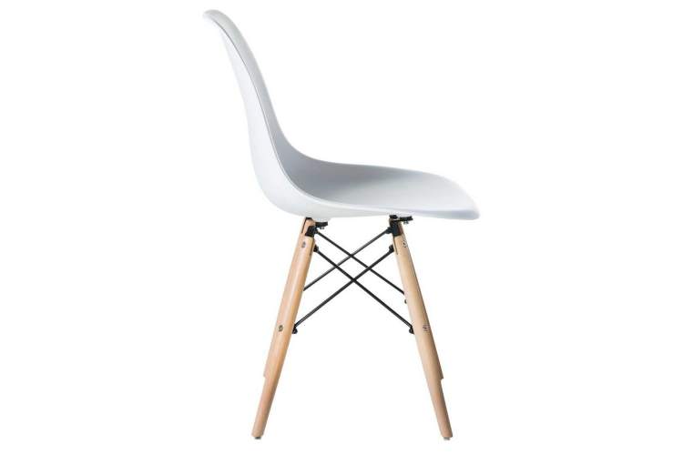 Стул обеденный DOBRIN DSW, ножки светлый бук, цвет белый (W-02)-2