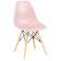 Набор 4 шт Стул обеденный DOBRIN DSW, ножки светлый бук, цвет светло-розовый (PK-02)