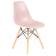 Набор 4 шт Стул обеденный DOBRIN DSW, ножки светлый бук, цвет светло-розовый (PK-02)
