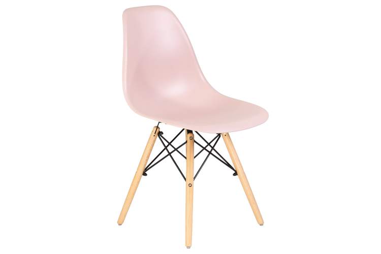 Набор 4 шт Стул обеденный DOBRIN DSW, ножки светлый бук, цвет светло-розовый (PK-02)-2