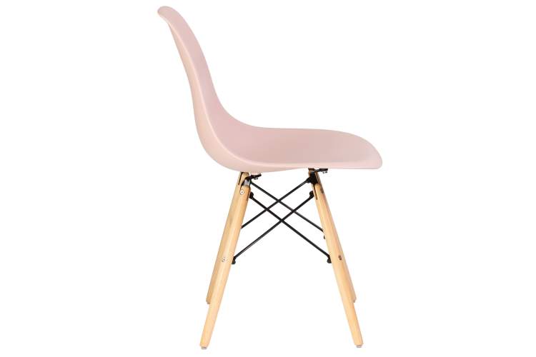 Набор 4 шт Стул обеденный DOBRIN DSW, ножки светлый бук, цвет светло-розовый (PK-02)-3