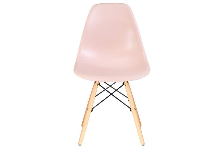 Набор 4 шт Стул обеденный DOBRIN DSW, ножки светлый бук, цвет светло-розовый (PK-02)-6
