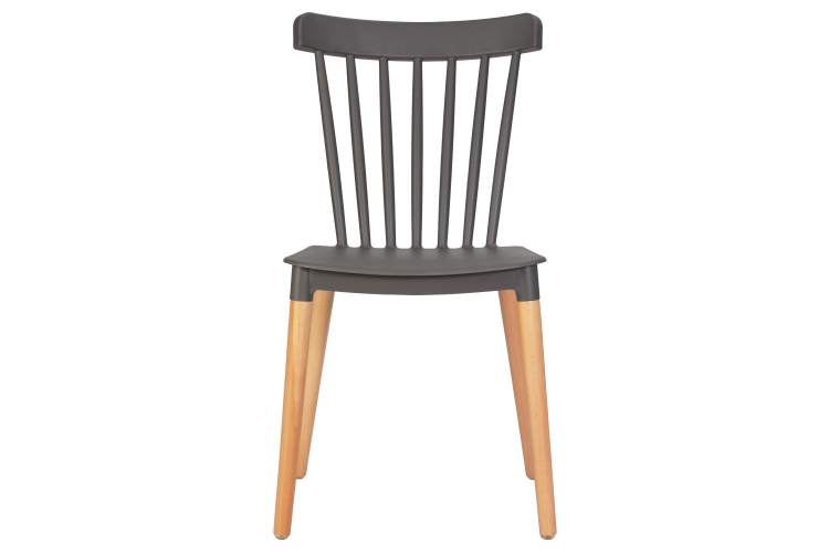 Набор 4 шт Стул обеденный DOBRIN THEO, ножки светлый бук, цвет темно-серый (GR-04)-6