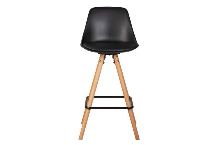 Стул полубарный DOBRIN RONNI, ножки светлый бук, черный (B-03)-5