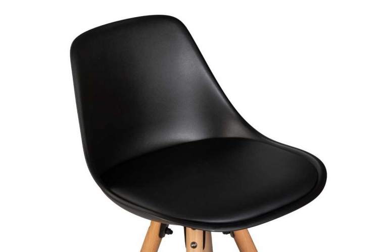 Стул полубарный DOBRIN RONNI, ножки светлый бук, черный (B-03)-6