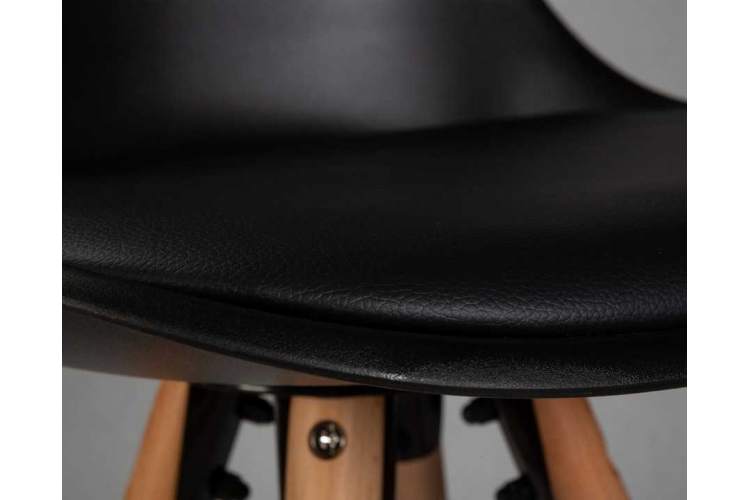 Стул полубарный DOBRIN RONNI, ножки светлый бук, черный (B-03)-7