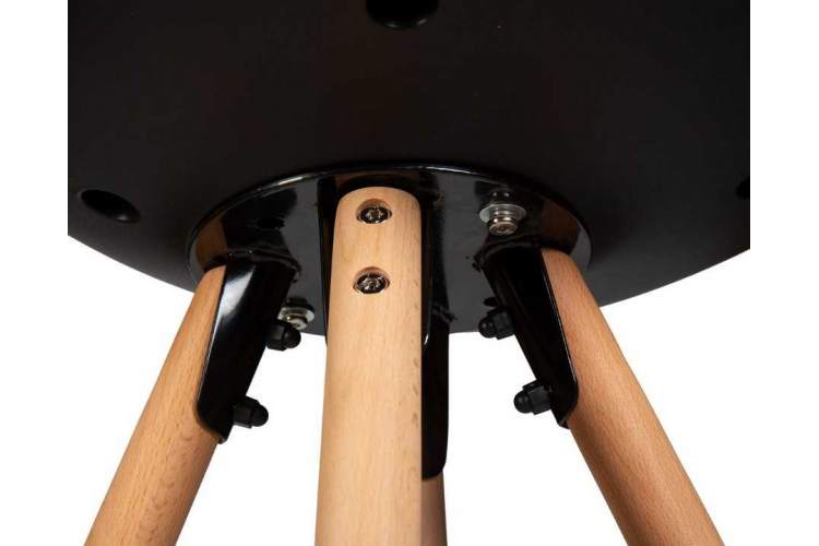 Стул полубарный DOBRIN RONNI, ножки светлый бук, черный (B-03)-8