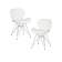 Набор 2 шт Стул обеденный DOBRIN BUTTERFLY CHROME, ножки хром, цвет белый