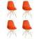 Набор 4 шт Стул обеденный DOBRIN DSR, ножки золотые, цвет оранжевый (O-02)