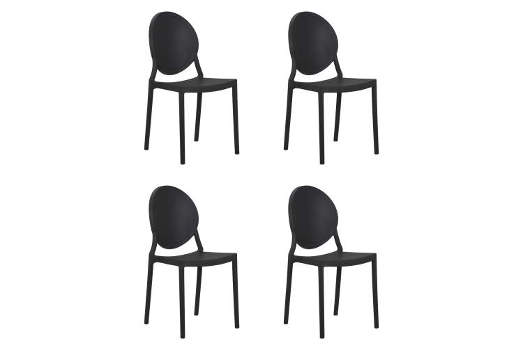Набор 4 шт Стул обеденный DOBRIN ALBERT, цвет чёрный