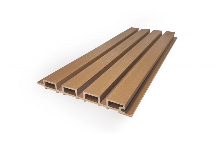 Фасадная реечная панель ДПК Holzhof Eco 219*26*3000мм, коричневый