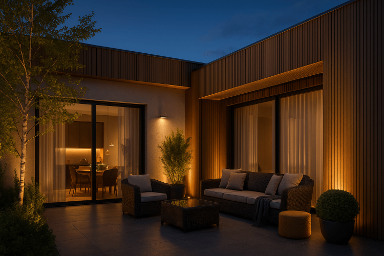 Фасадная реечная панель ДПК Holzhof Eco 219*26*3000мм, коричневый-7