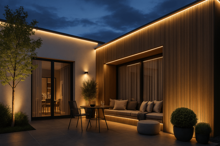 Фасадная реечная панель ДПК Holzhof Eco 219*26*3000мм, коричневый-6