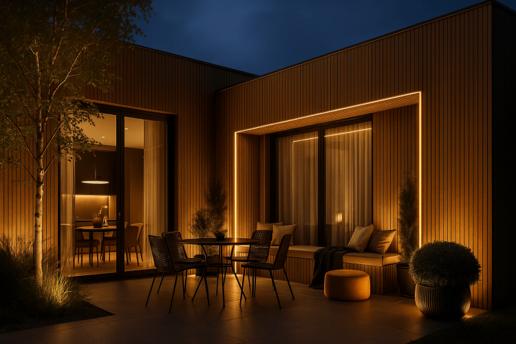 Фасадная реечная панель ДПК Holzhof Eco 219*26*3000мм, коричневый-5