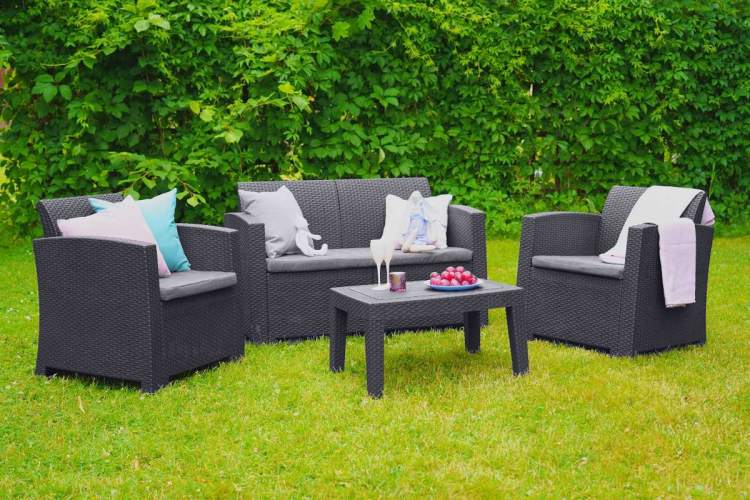 Стол b:rattan Arizona, антрацит-4