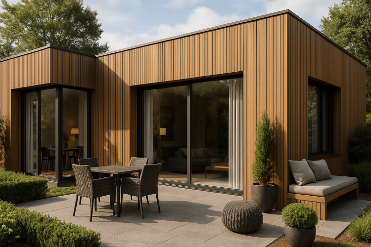 Фасадная реечная панель ДПК Holzhof Eco 219*26*3000мм, коричневый-1