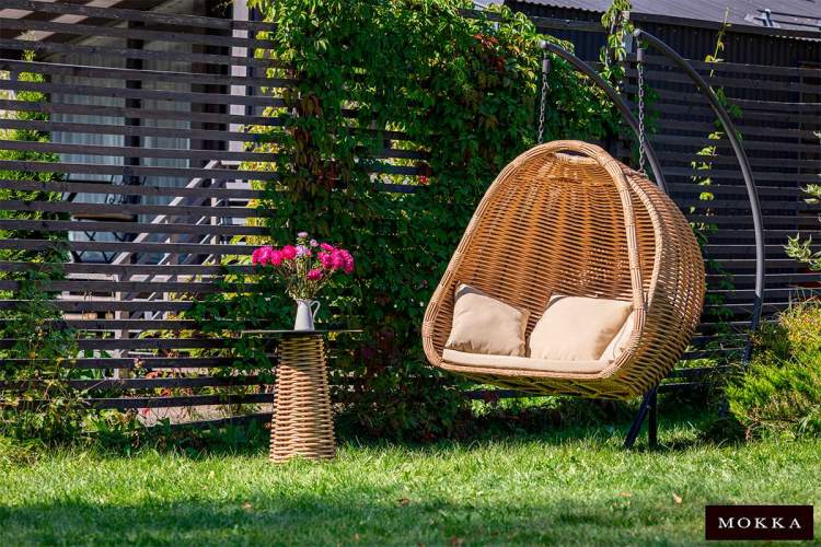 MOKKA MAJORCA подвесное кресло двухместное, цвет соломенный-2