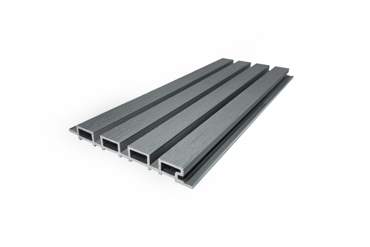 Фасадная реечная панель ДПК Holzhof Eco 219*26*3000мм, серый