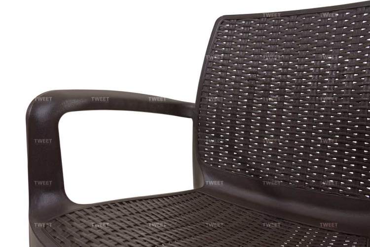 Мебель Tweet Стул Bali Solid, черно-коричневый-5