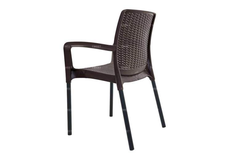 Мебель Tweet Стул Bali Solid, черно-коричневый-2